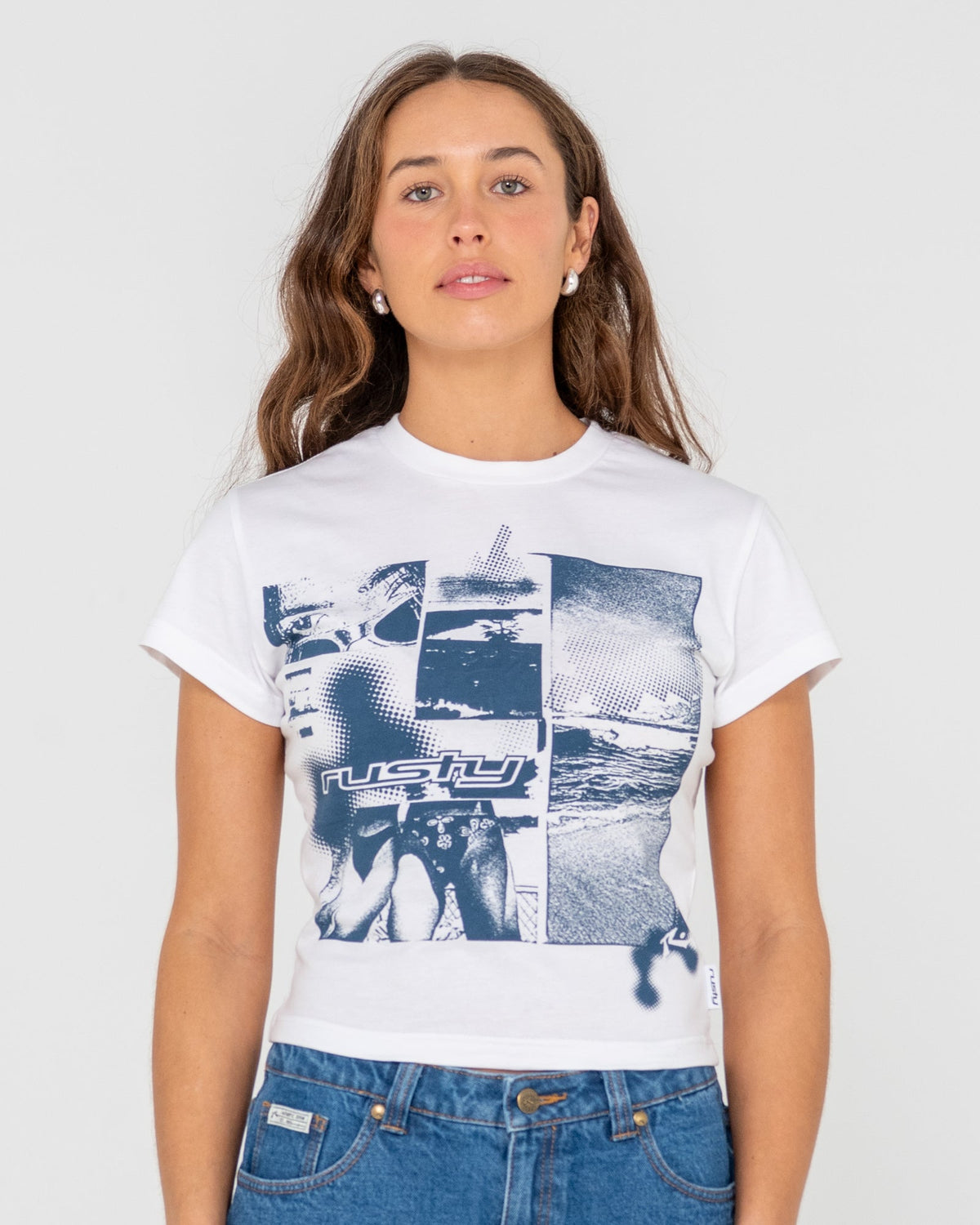 Rusty Greetings 2.0 Skimmer baby tee