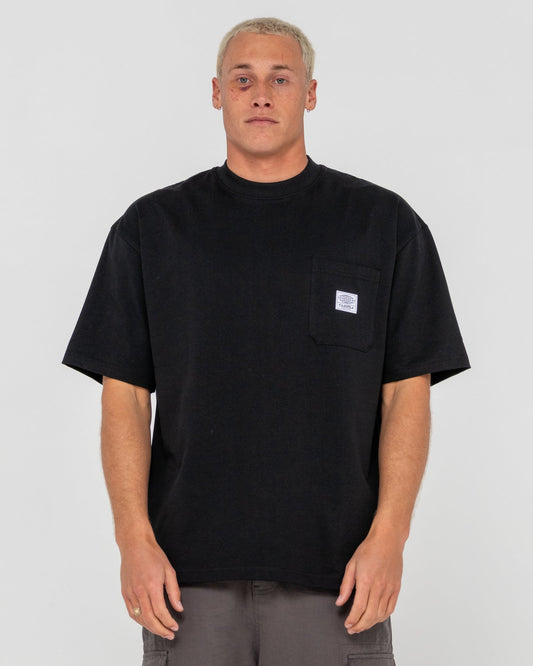Rusty Steezey short sleeve heavy tee - black