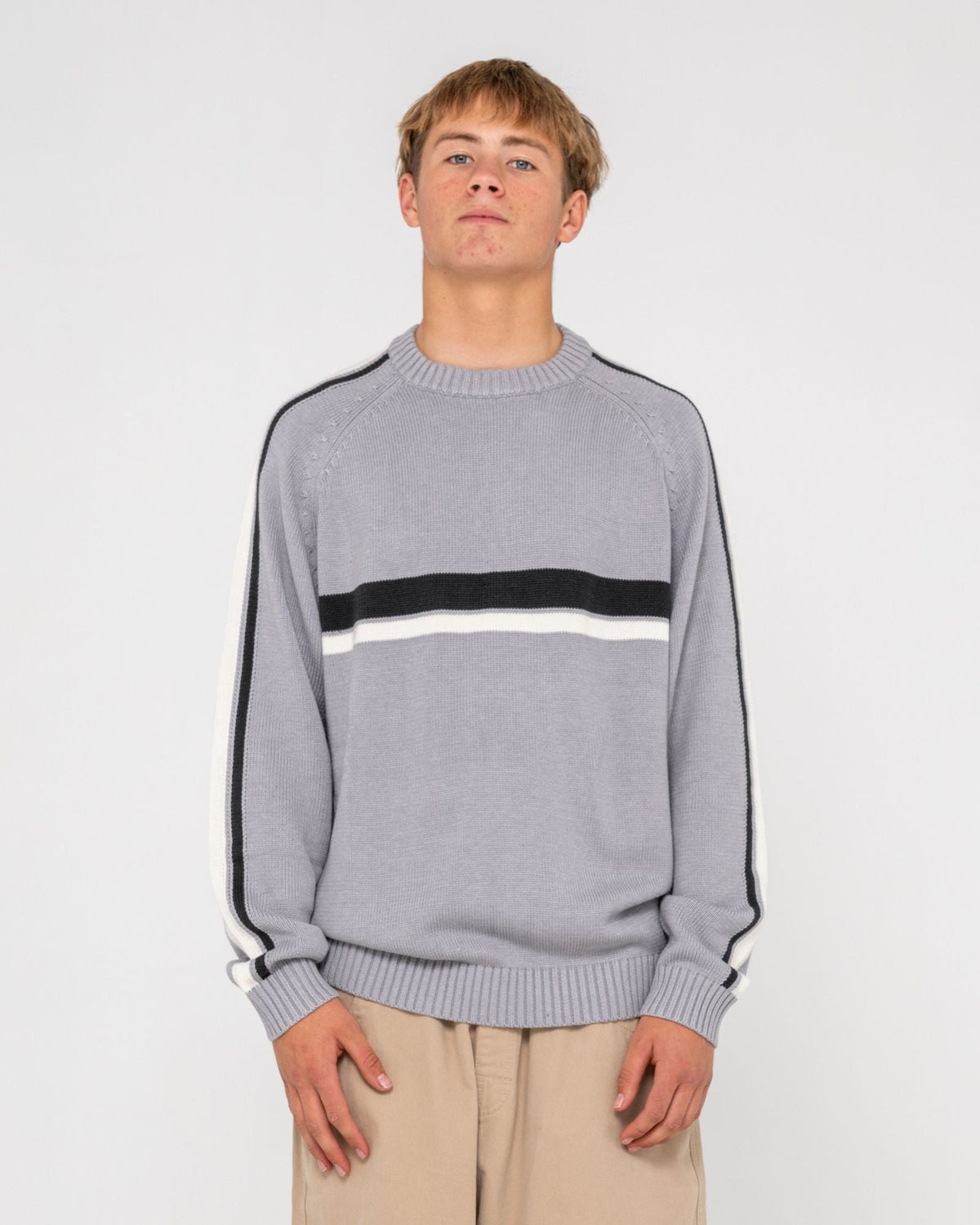 White Lines 2.0 Crew Neck Knit