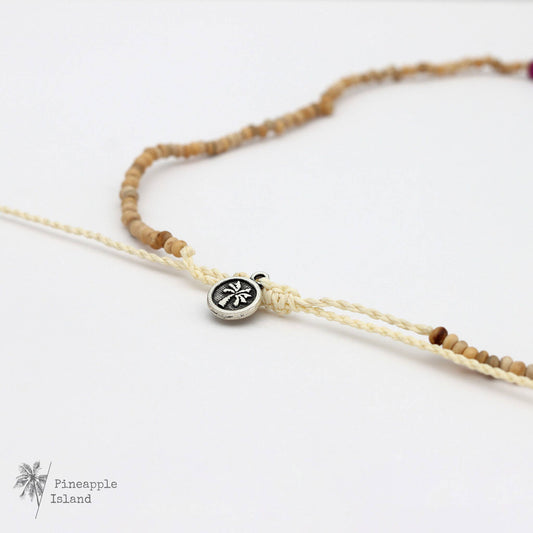 Pineapple island Hapuna Beach Beaded Surfer Necklace