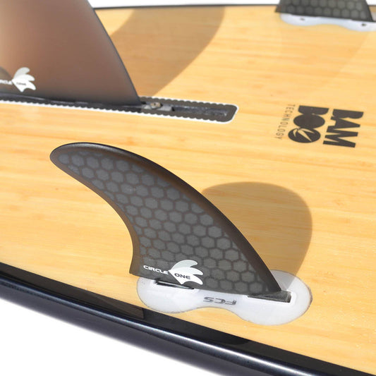 9ft Bamboo Round Pin Tail Longboard Surfboard (FINS Included)