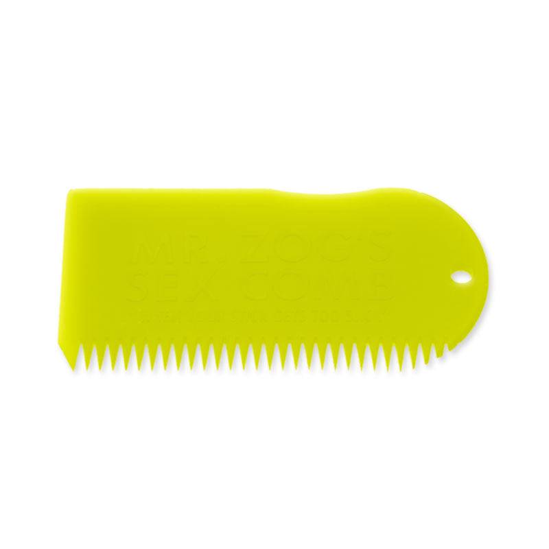 Yellow Sexwax Wax Comb for maintaining surfboard wax application.