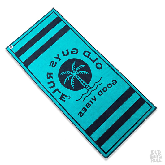 Old Guys Rule 'Good Vibes' Beach Towel