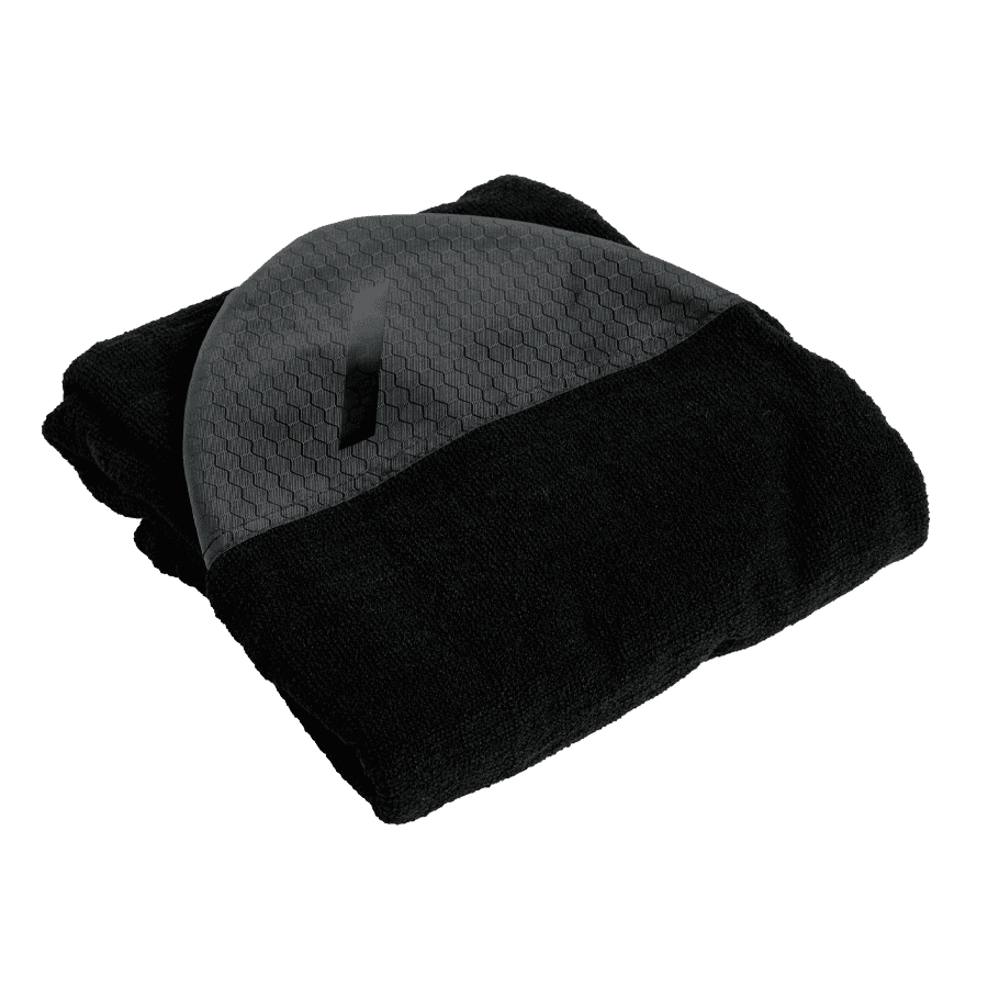 Deflow Boardcover 6ft 2 Hybrid folded with durable black material.