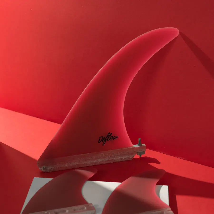 Deflow Cream longboard fin - burgundy