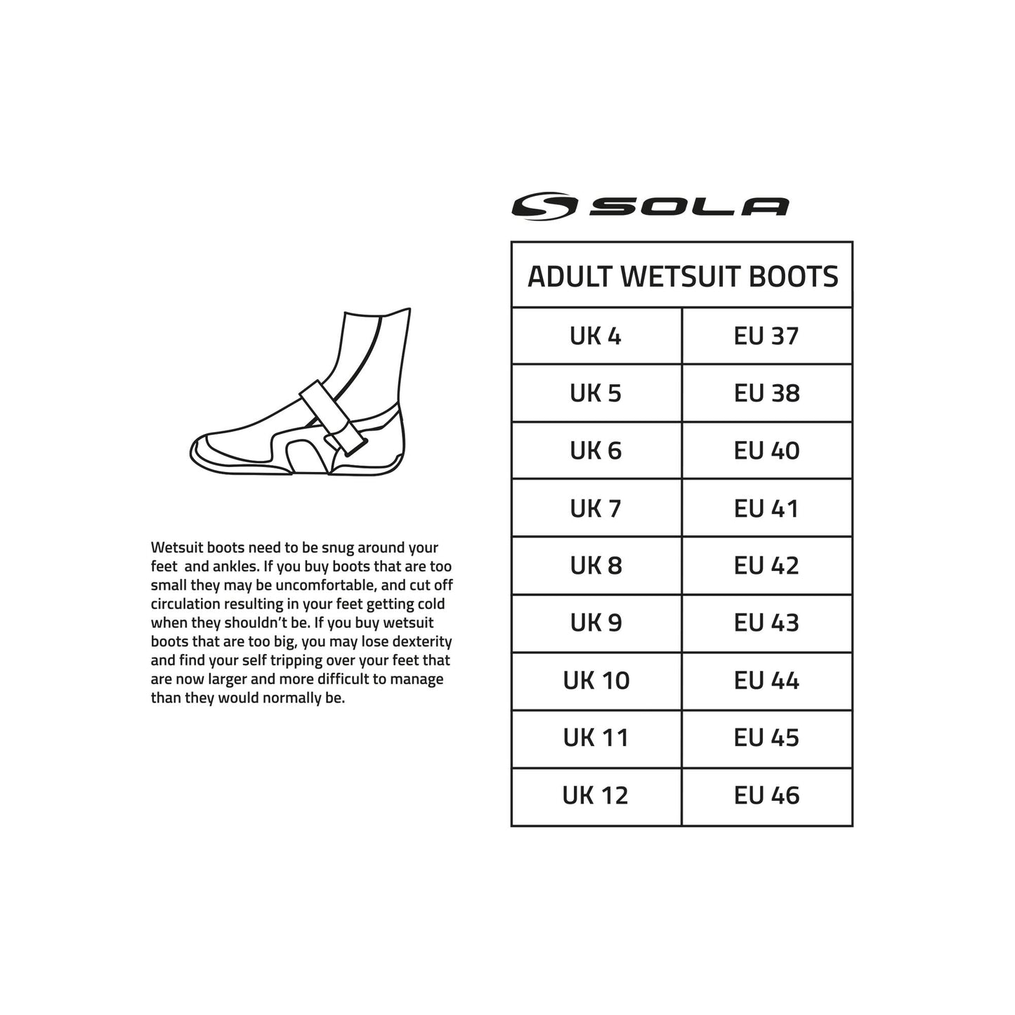Sola 5mm pull on wetsuit boots