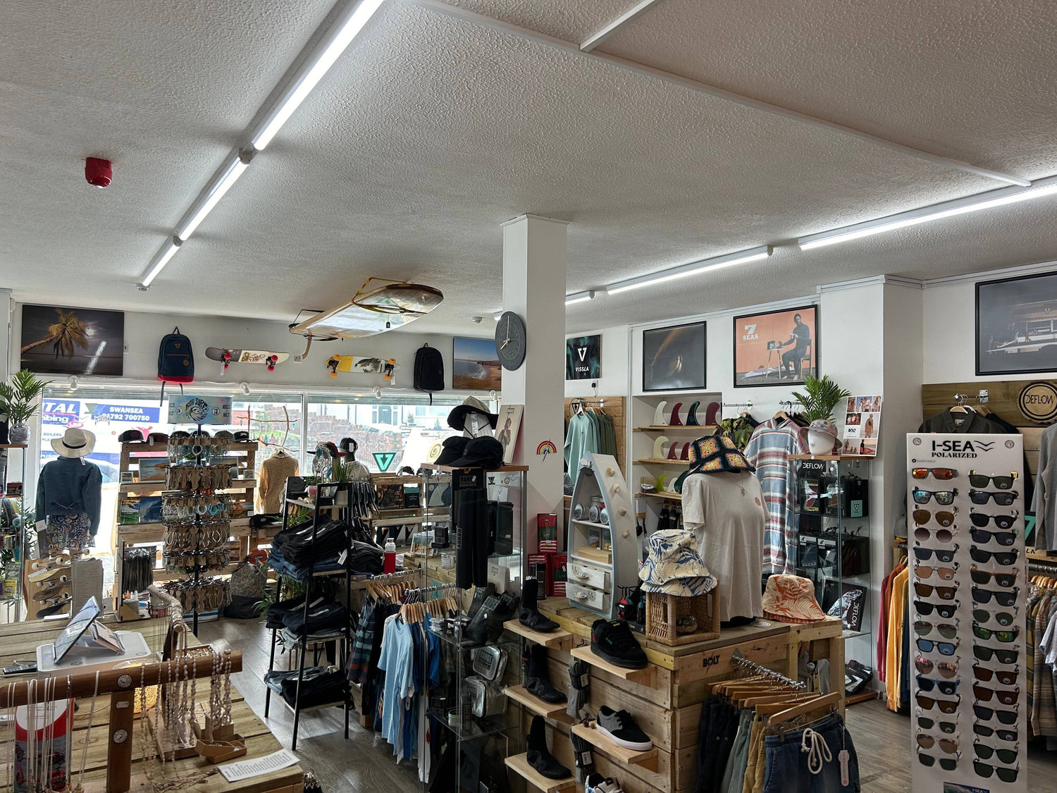 inside a surf shop