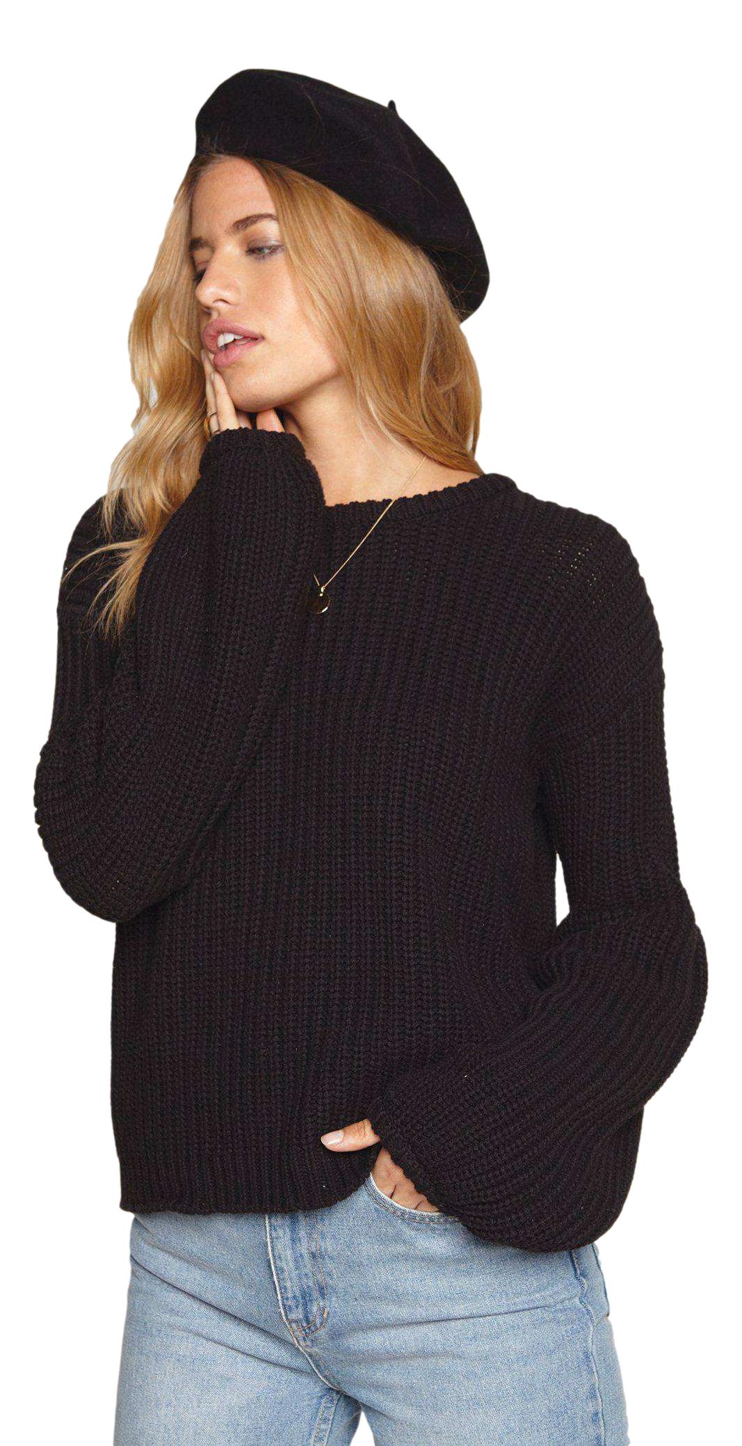 Amuse society Braxton sweater -black
