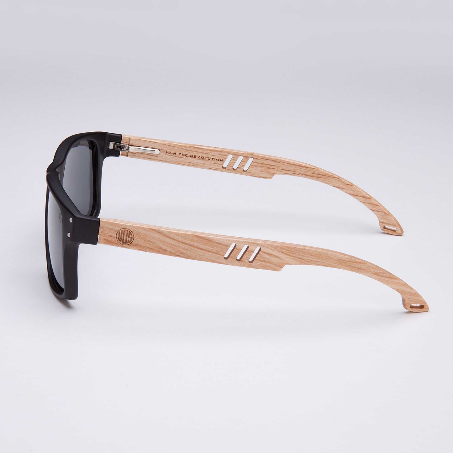 Bells Beach Mens Polarised Sunglasses with Wood Arms