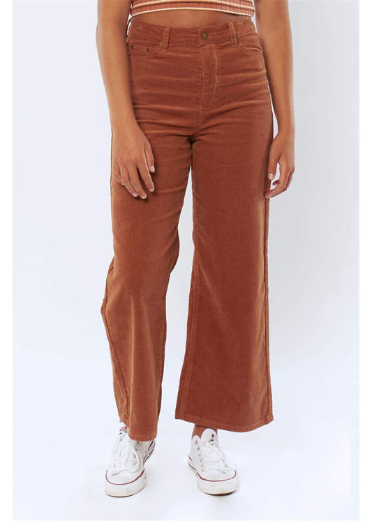 Sisstrevolution Poppy two woven cord pants- henna