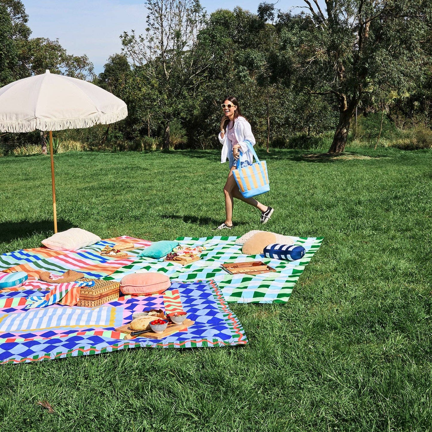 Dock & Bay Recycled Picnic Blanket - 170x170cm Size