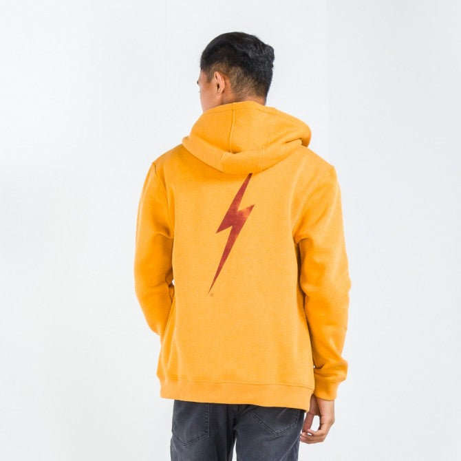 Lightning bolt Brewer zip hood - sunflower