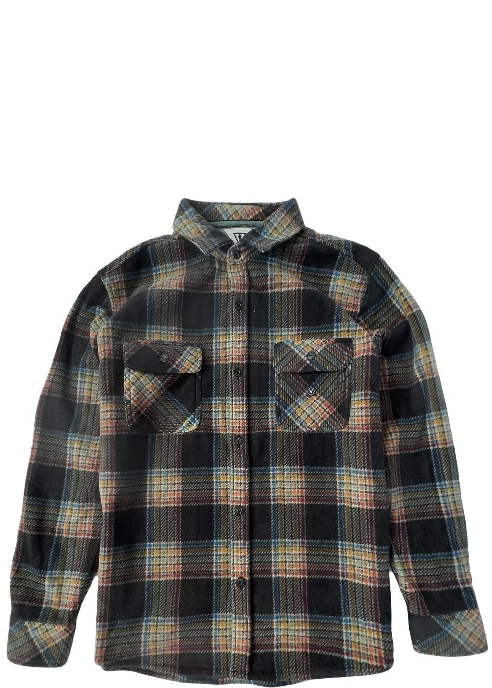 Vissla Eco-Zy Boys Ls Polar Flannel -black