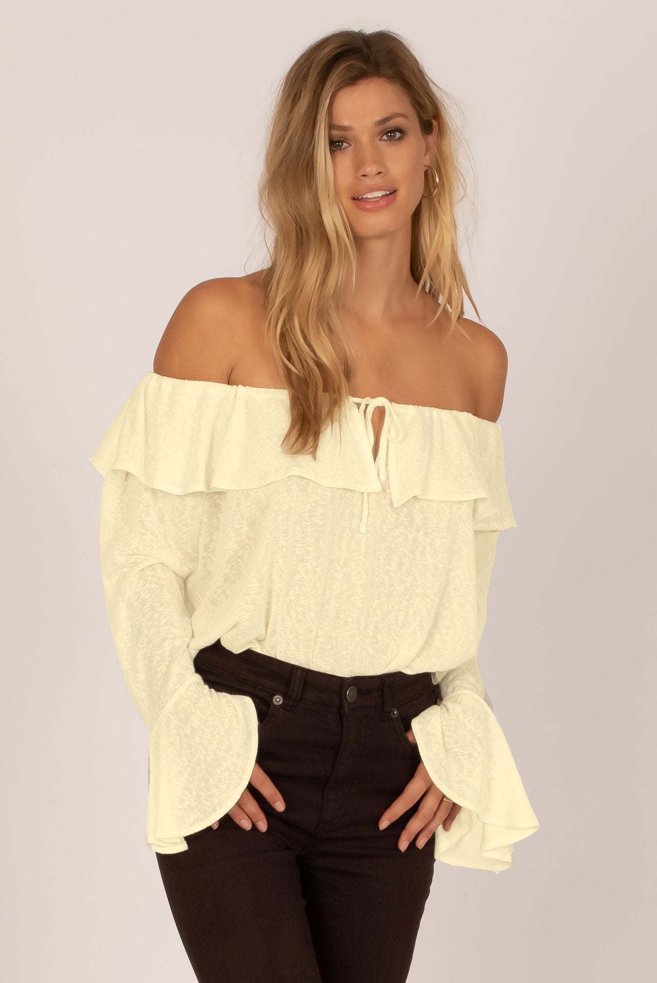 Amuse society Bella Babe Knit top - citron