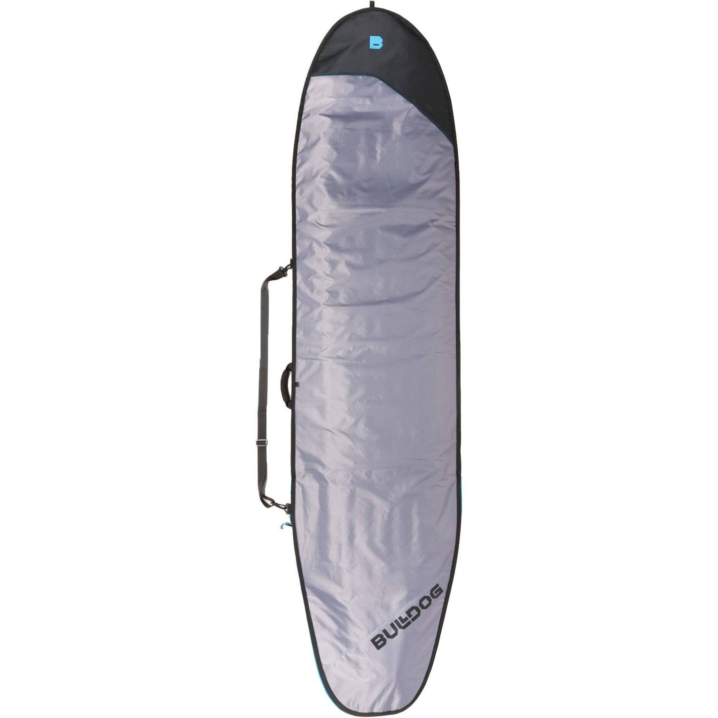 Bulldog Essentials Longboard Surfboard Bag with durable silver exterior.