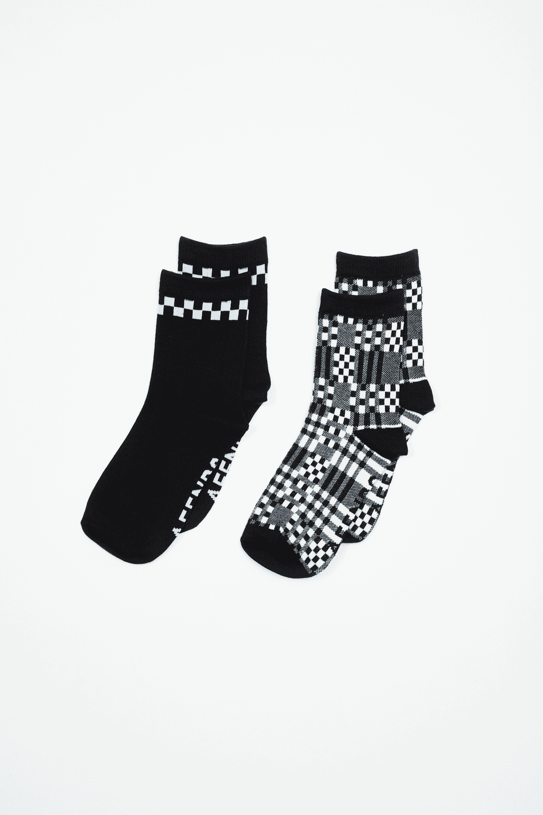 AFENDS Blair Socks Two Pack - Black / White