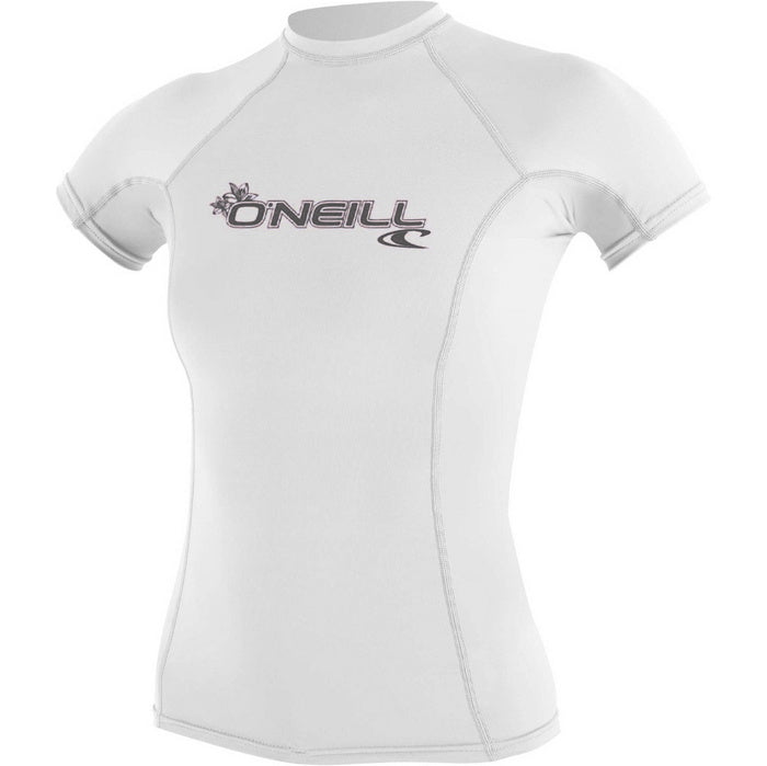 O'Neill Womens Basic Skins Short Sleeve Crew Rash Vest