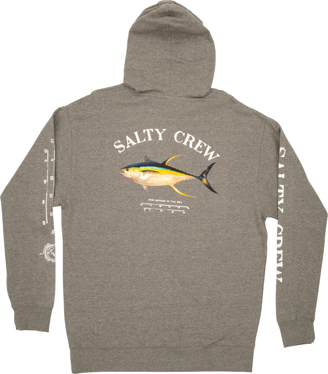 Salty Crew Ahi mount fleece- Gunmetal/Heather