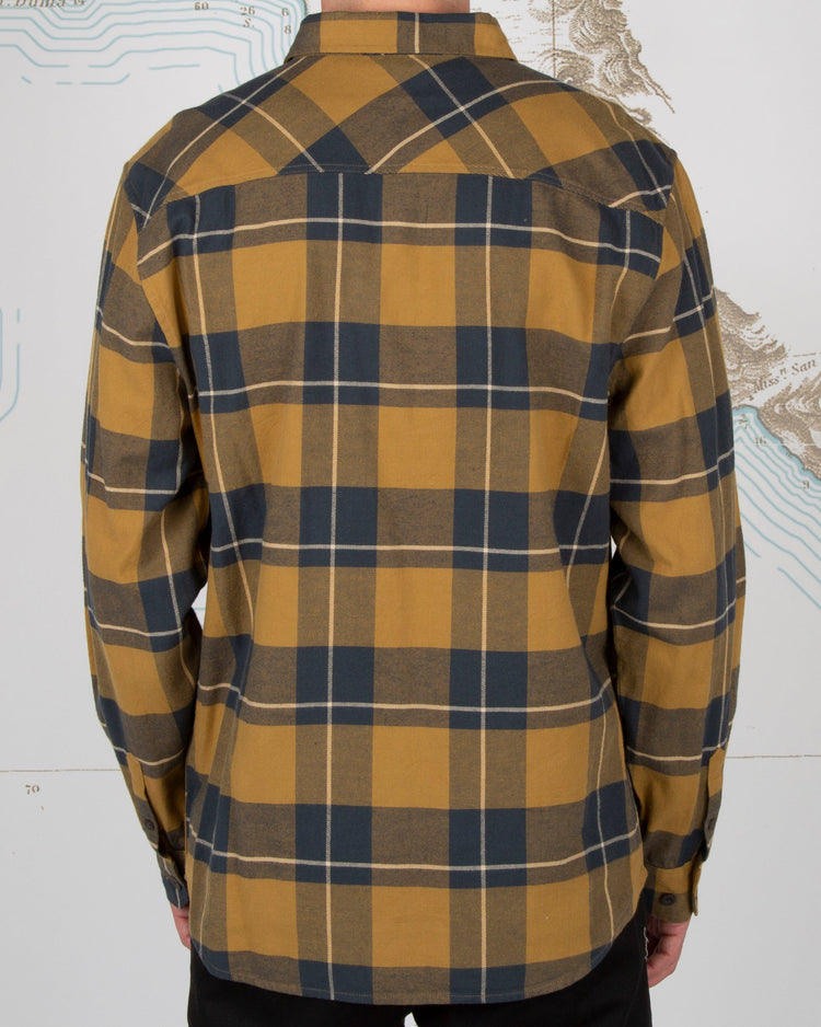 Salty Crew Traverse L/S flannel shirt - brown