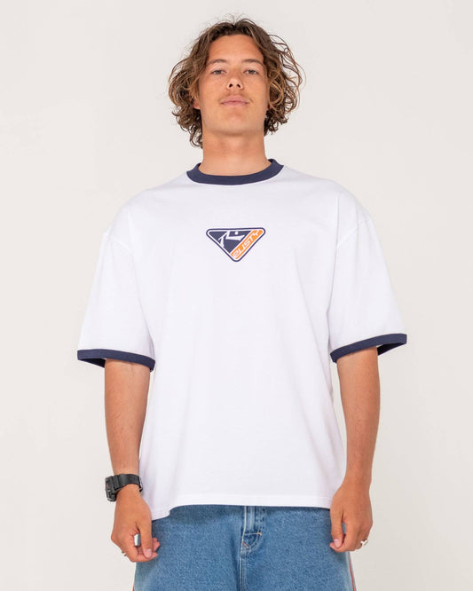 Rusty Trisector Ringer Short Sleeve Tee