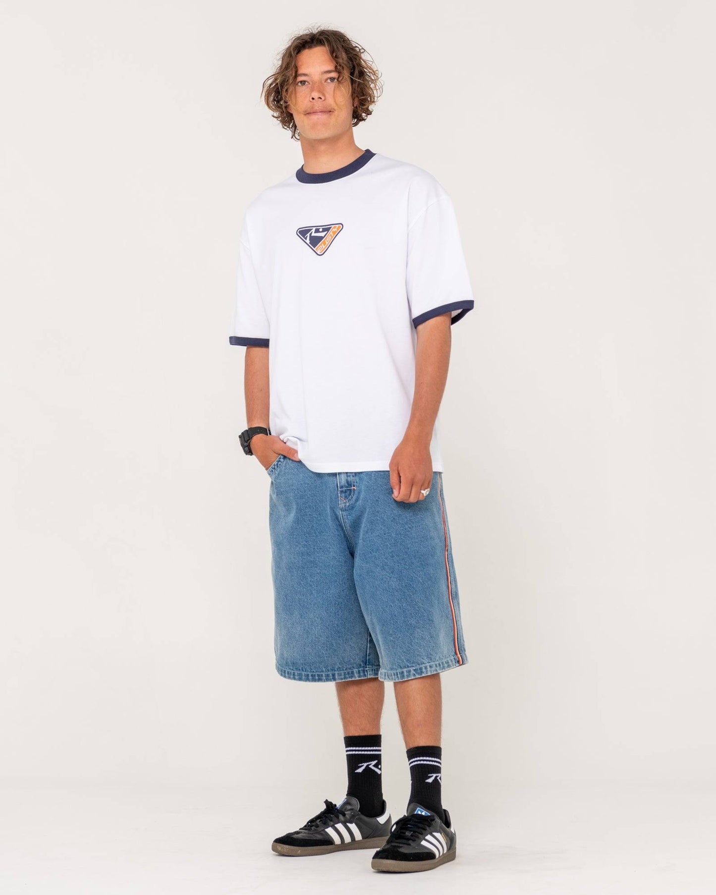 Rusty Trisector Ringer Short Sleeve Tee