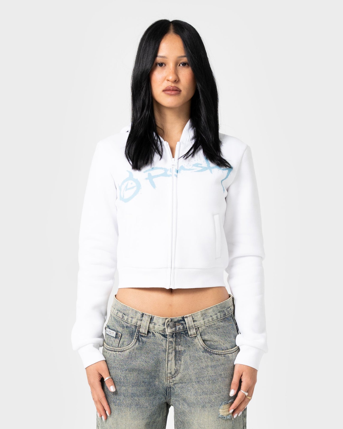 Rusty McCop Crop Zip Thru Hooded Fleece