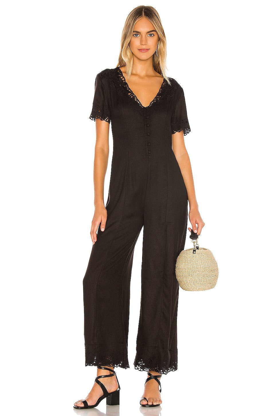 Amuse society Canyon Palms Jumpsuit / black sands