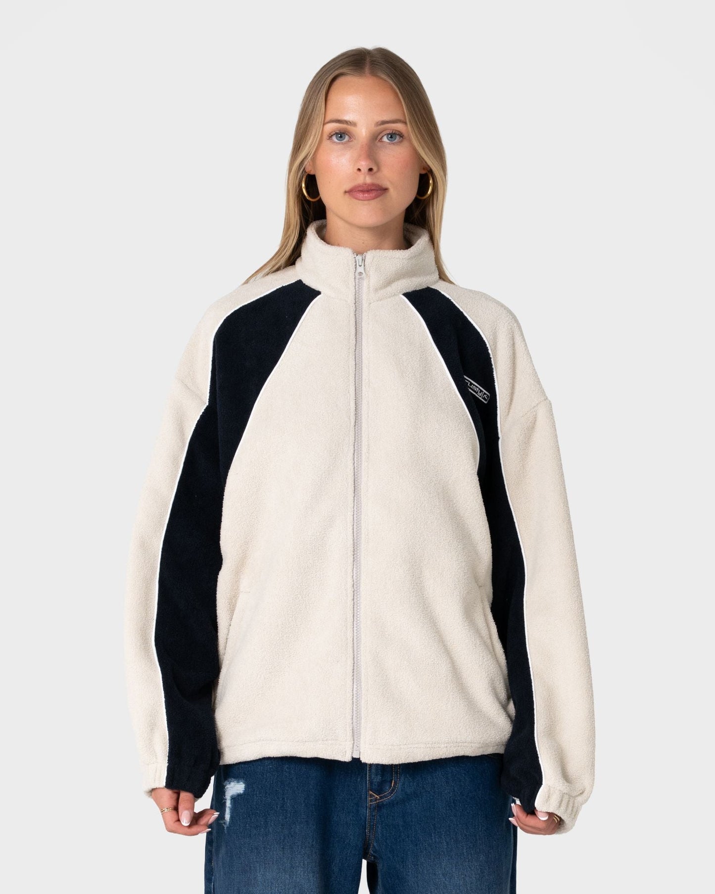 Rusty Two Tides Zip Through Sherpa Fleece