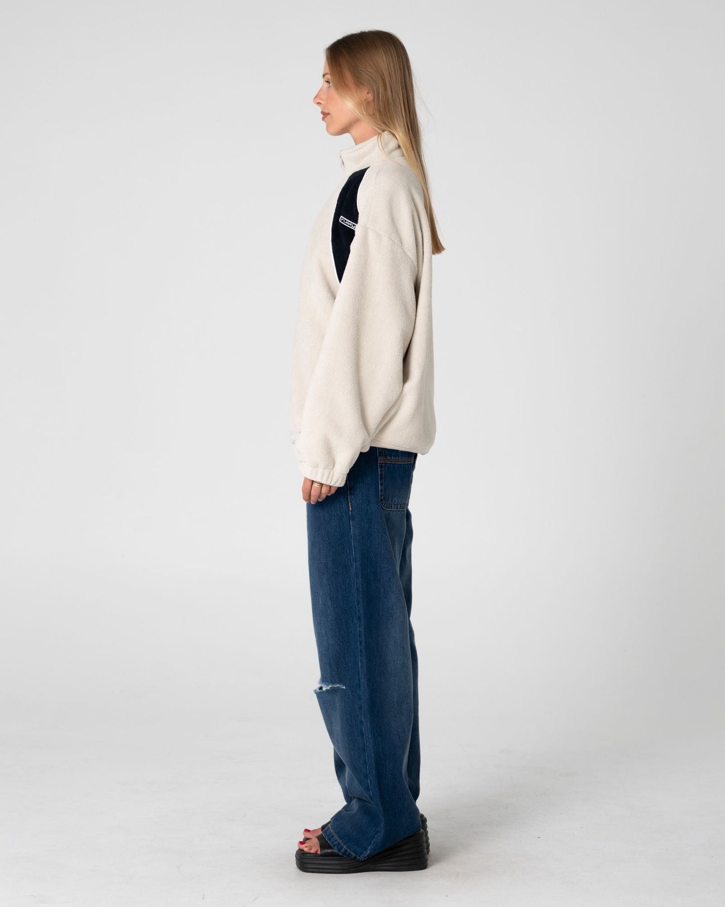 Rusty Two Tides Zip Through Sherpa Fleece