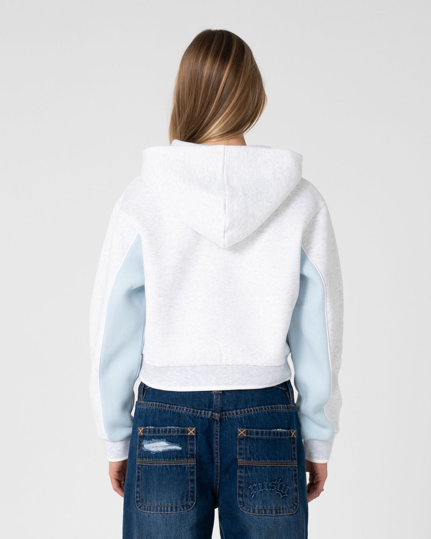 Rusty Mini Two Tides Cropped Fleece Hoodie