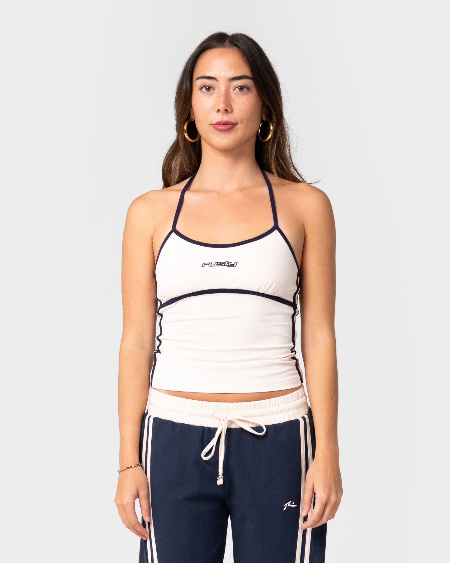 Rusty Maneater Fitted Halter Top