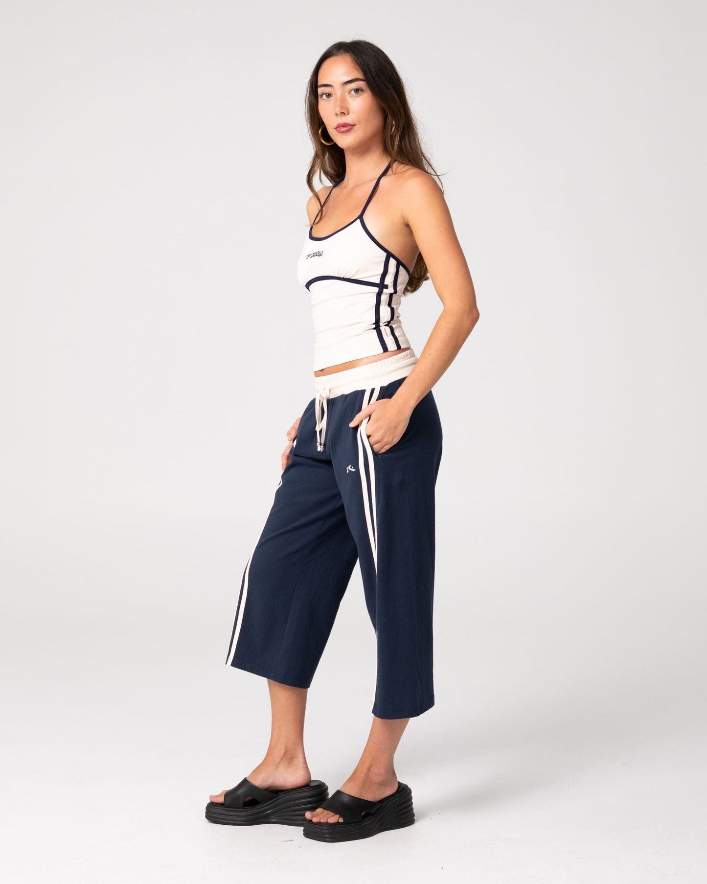 Rusty Maneater Fitted Halter Top
