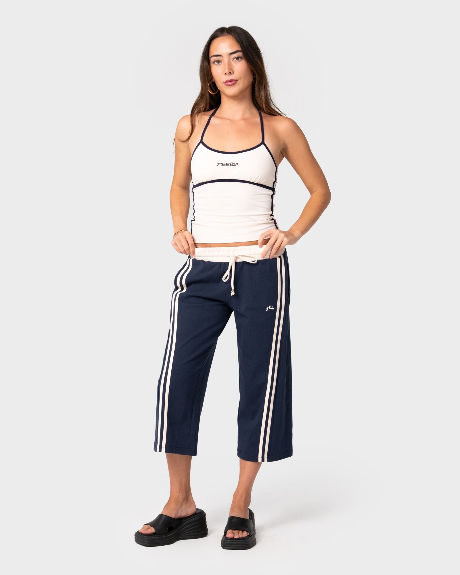 Rusty Maneater Fitted Halter Top