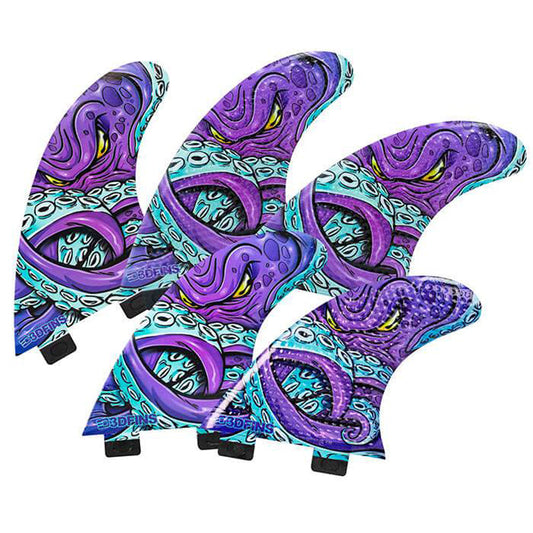 3D Fins - All Rounder 5 Fin - Medium - Kracken (FCS1/Futures)