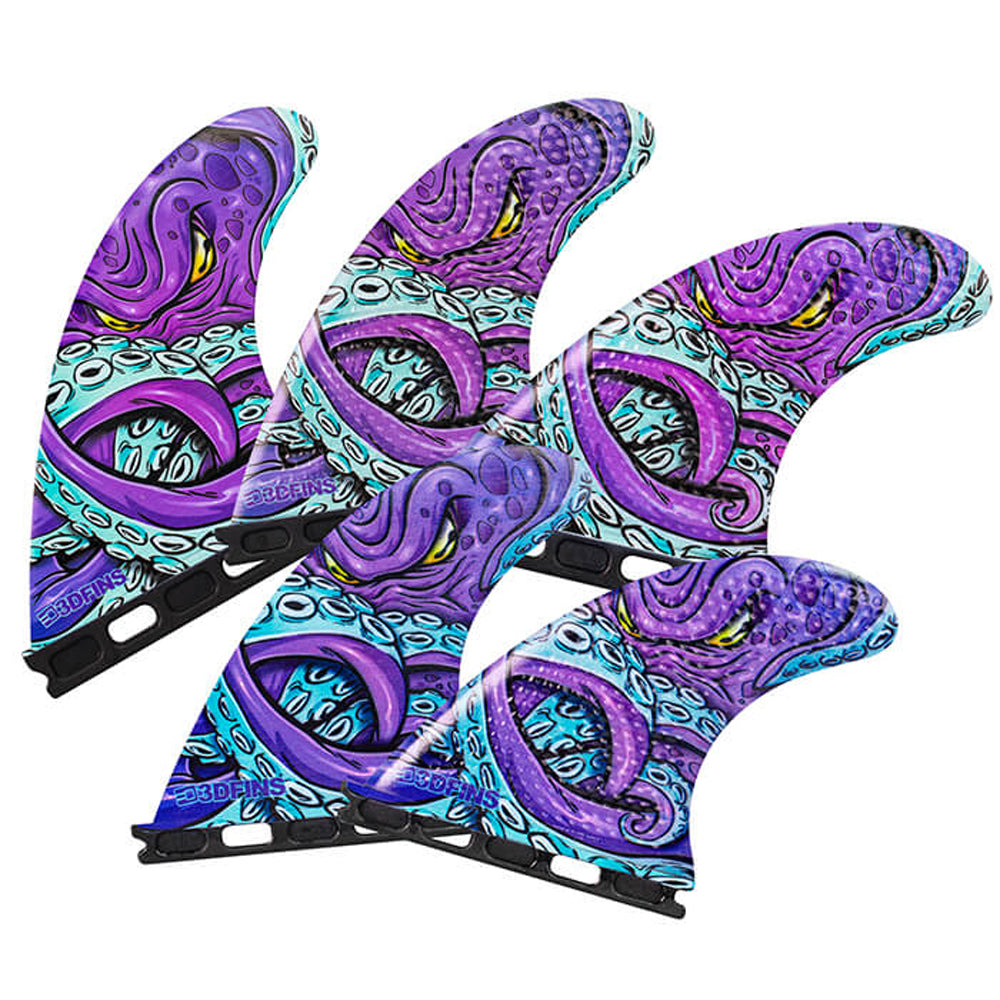 3D Fins - All Rounder 5 Fin - Medium - Kracken (FCS1/Futures)