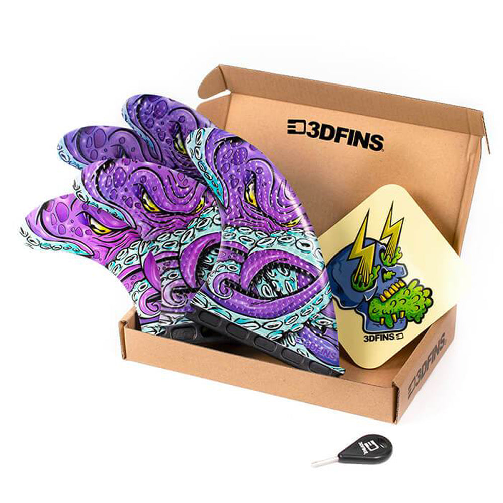 3D Fins - All Rounder 5 Fin - Medium - Kracken (FCS1/Futures)