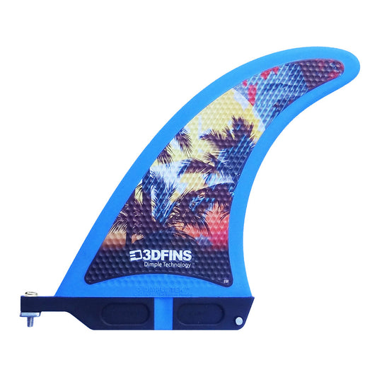 3D Fins - 7" Single Soft surfboard fin with island style design
