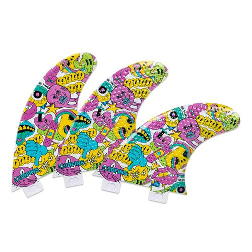 3D Fins - All Rounder Thruster - Small - Fruit Loops (FCS1/Futures)