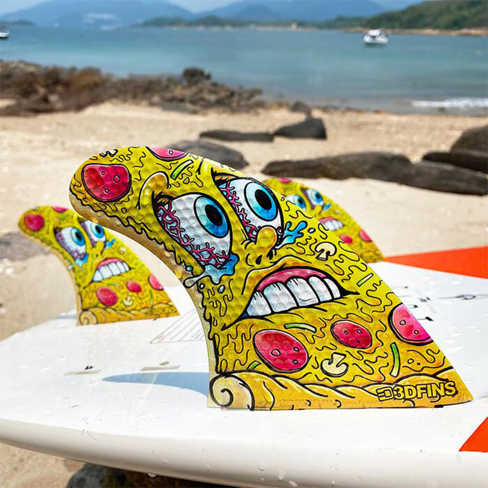 3D Fins - All Rounder Thruster - Medium - Pizza (FCS1/FCS2/Futures)