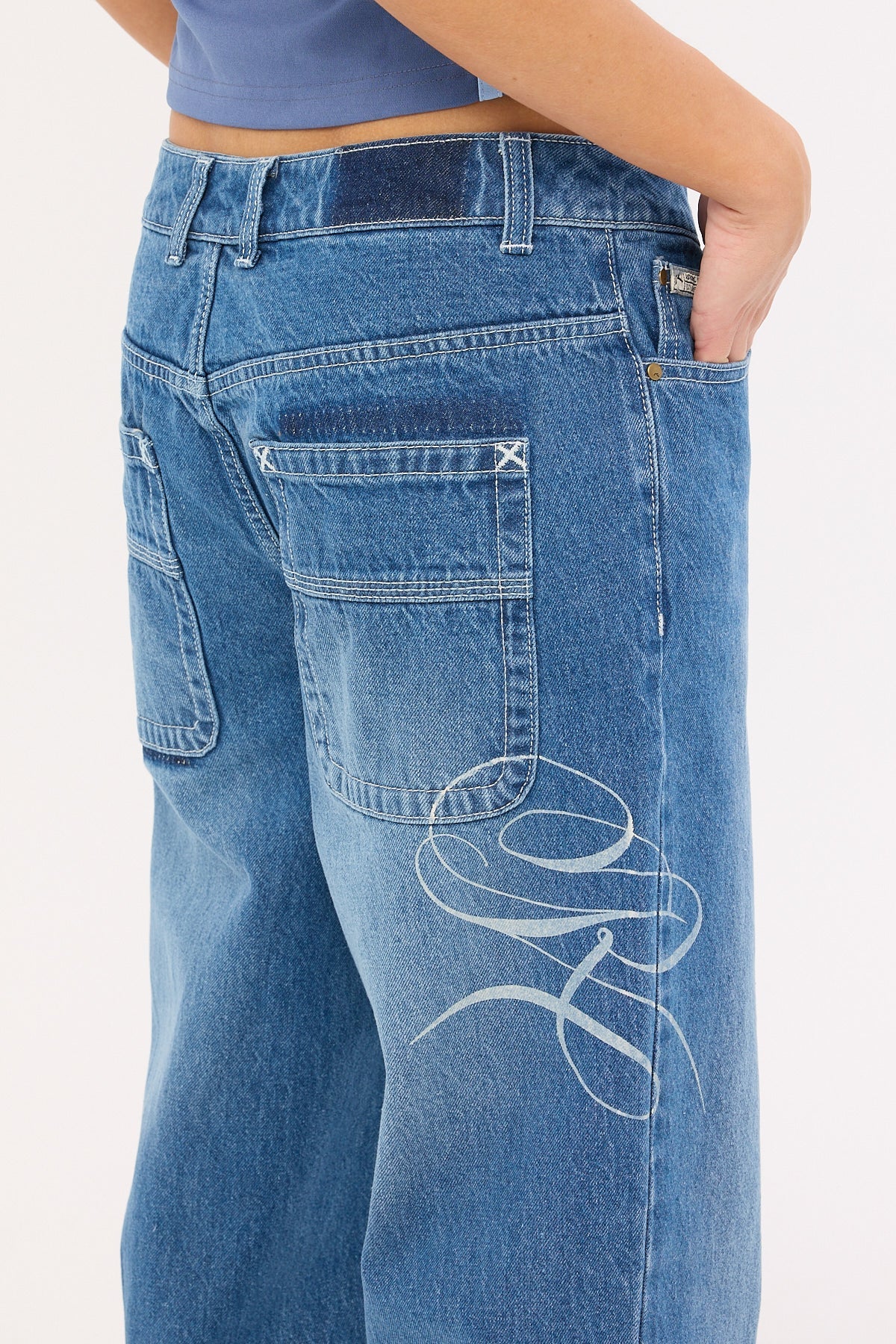 Rusty He Ghosted Bethany Baggy Low Rise Jean