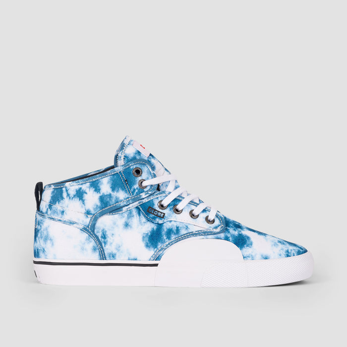 Globe Motley Mid skate shoe / blizzard tye dye