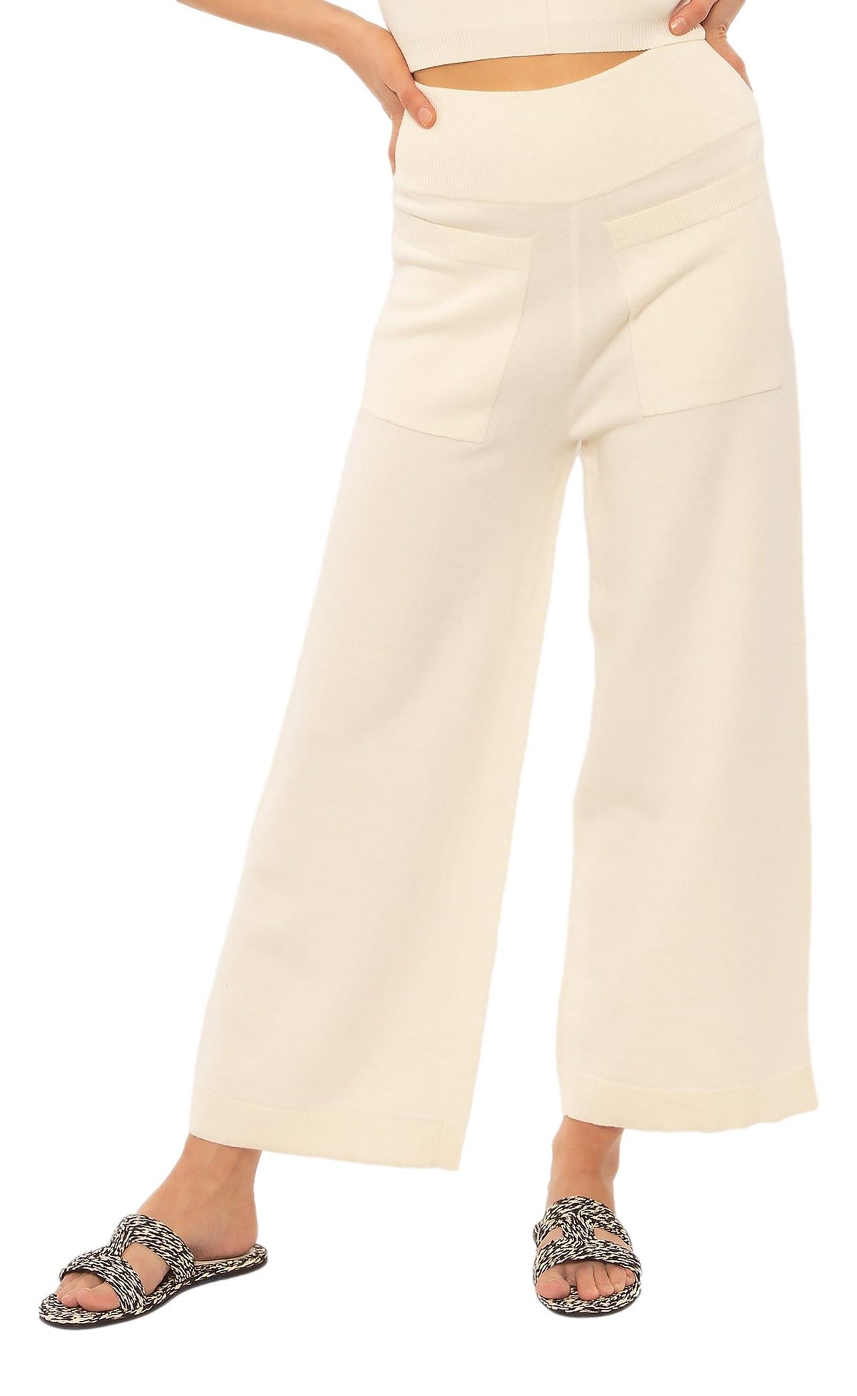 Amuse Society Mission Sweater Knit pant / vintage white