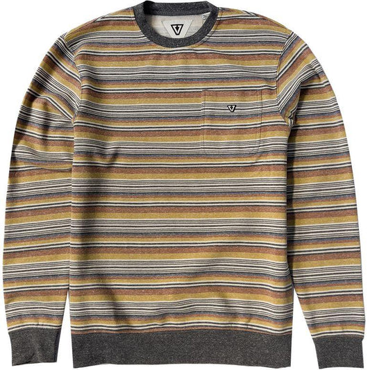 Vissla Rivera Boys PKT Crew sweatshirt in rust stripes