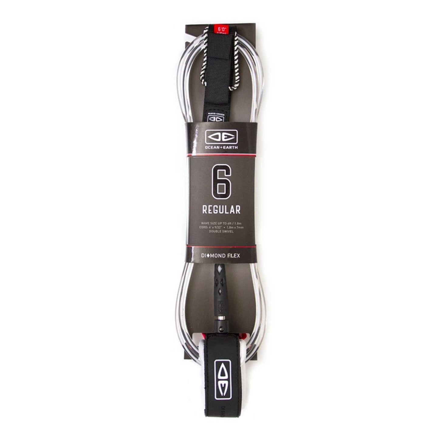 6ft Surfboard Leash - Diamond Flex Regular