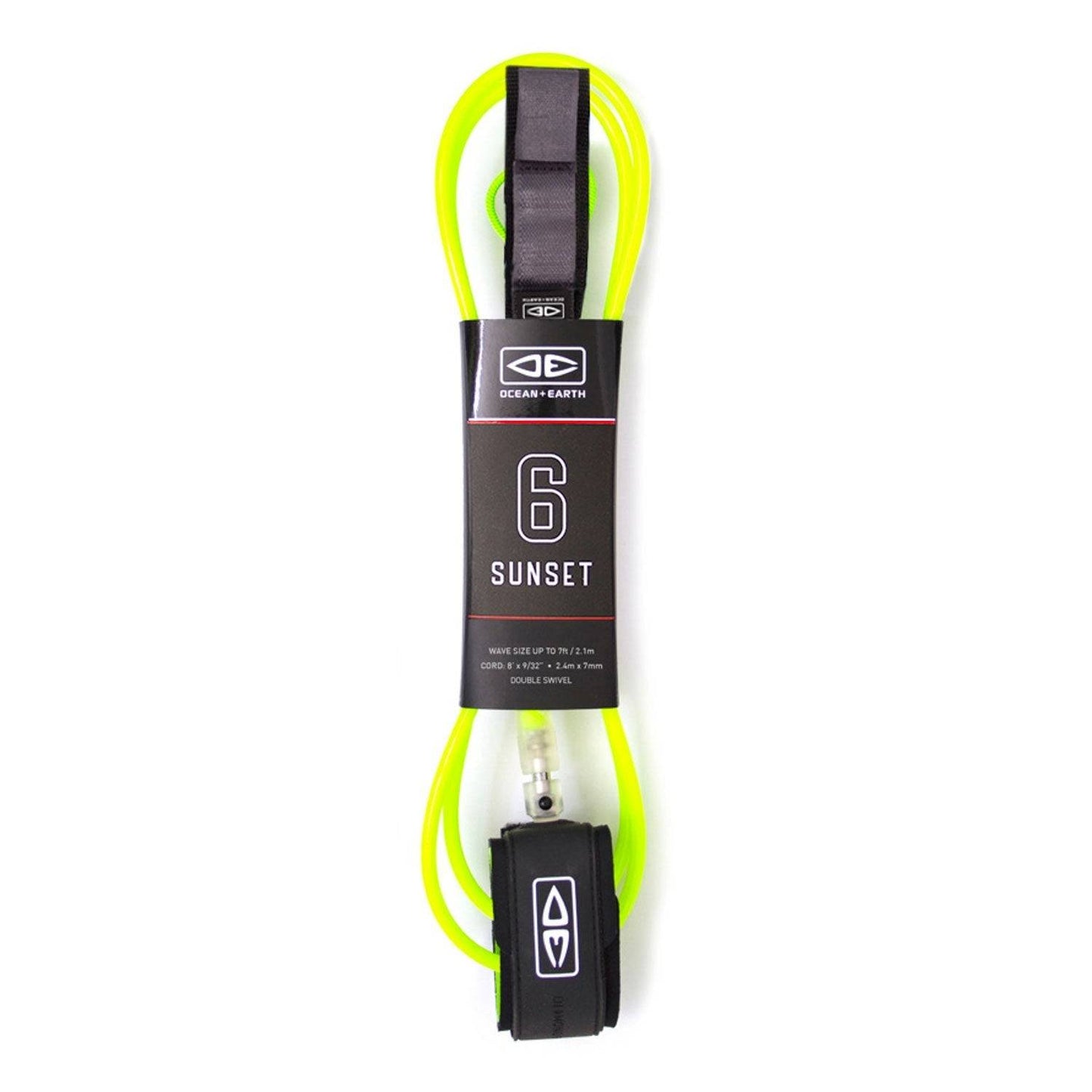 6ft Surfboard Leash for Beginners | Diamond Flex Sunset