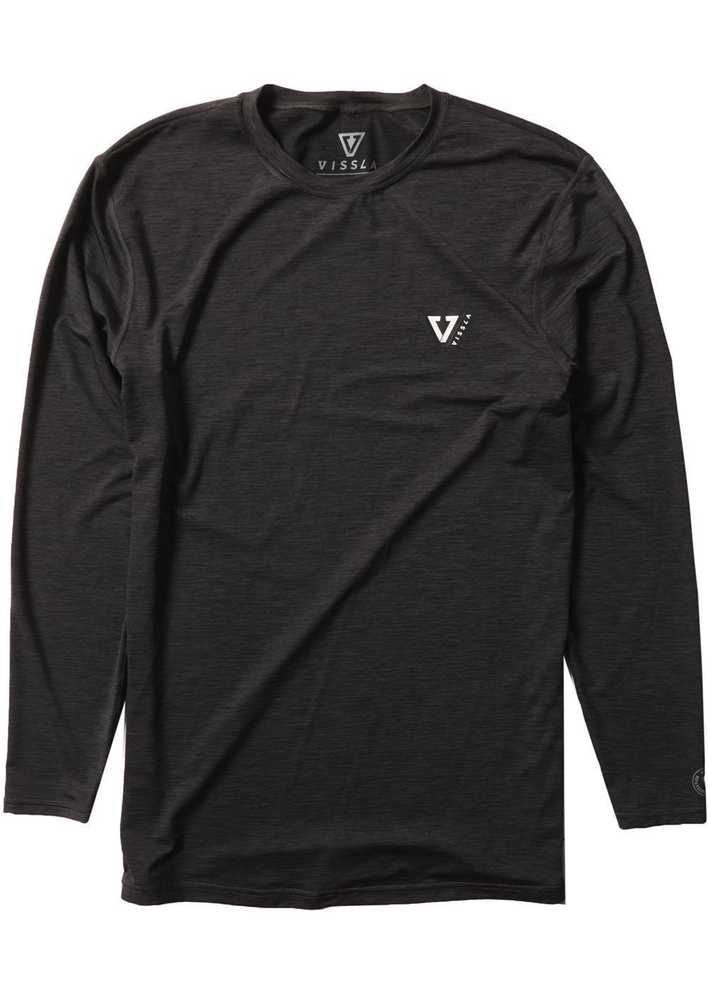 Vissla Twisted Eco L/S Lycra in black heather