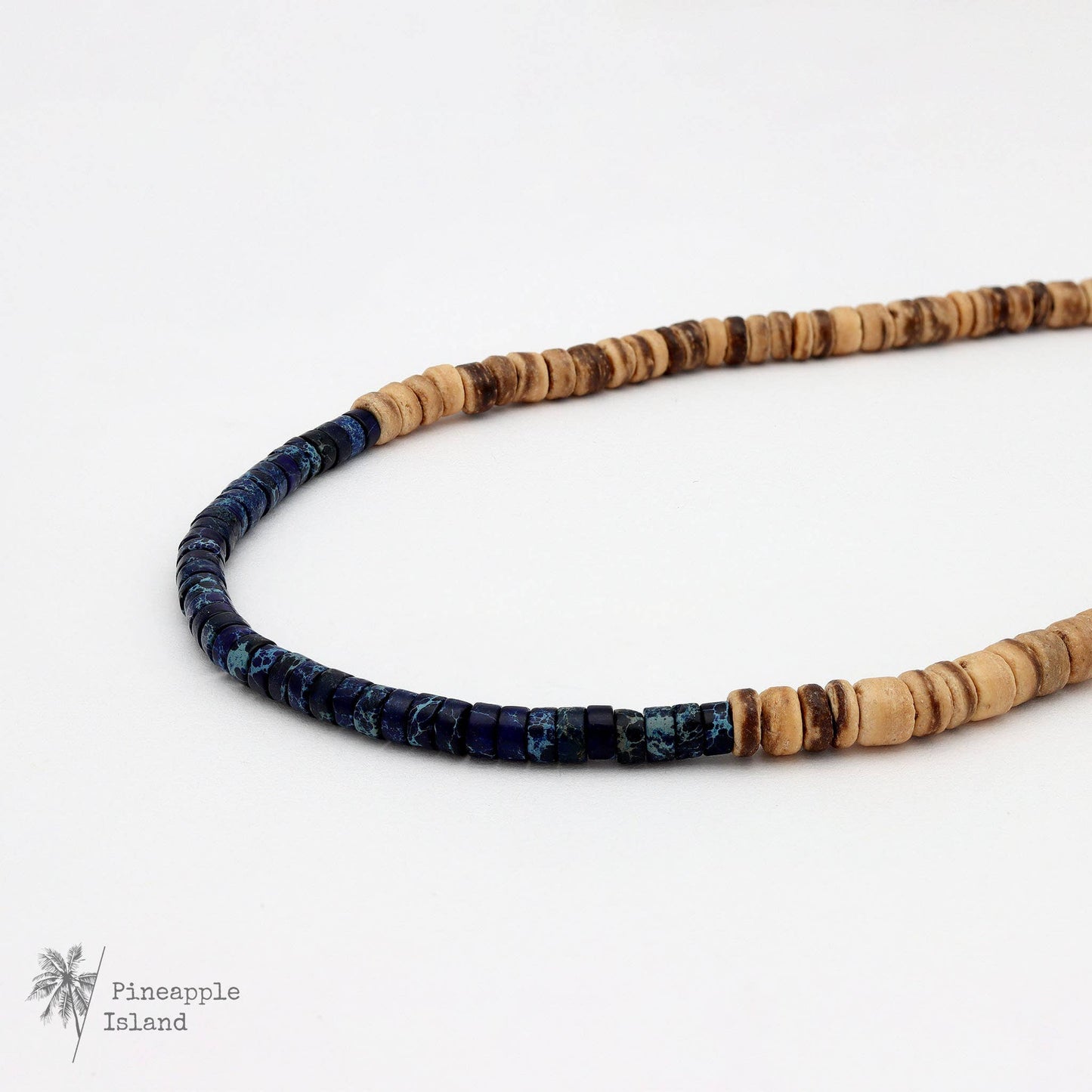 Pineapple island Koʻolau Wood Beaded Necklace