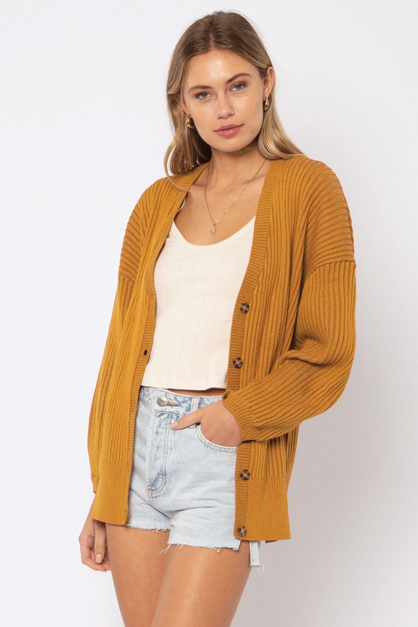 Amuse society BAYA CARDIGAN SWEATER/ amber light