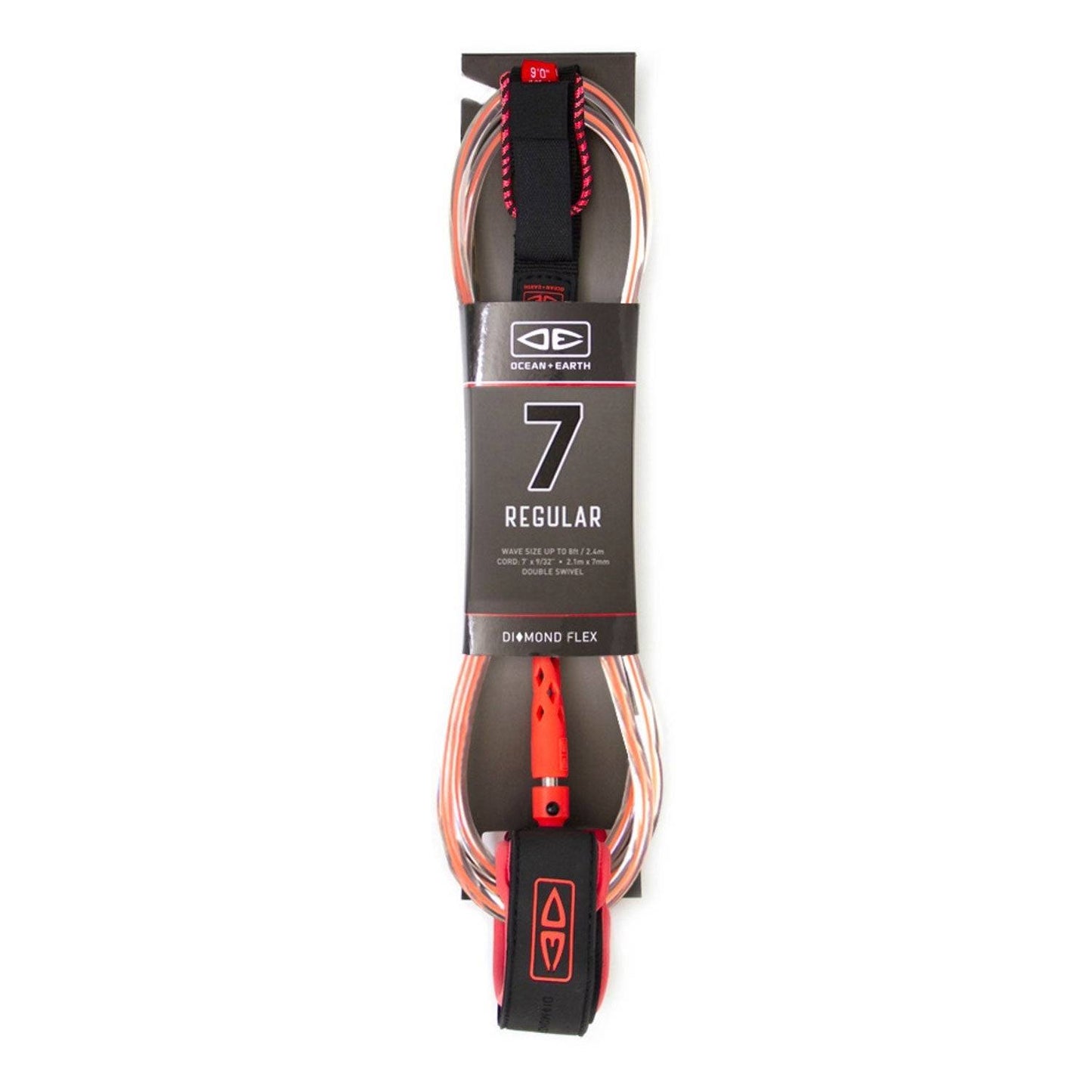 Diamond Flex Regular Surfboard Leash - 7ft Performance