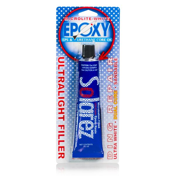 Solarez Epoxy Microlite Filler 1 oz tube for surfboard ding repair.